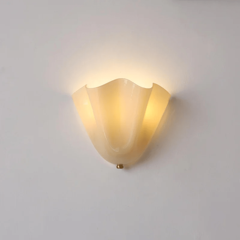 Scultura | Sculptural Wall Light, Modern Organic Art Wall Sconce in Beige, Green, Brown or Amber, Hardwired