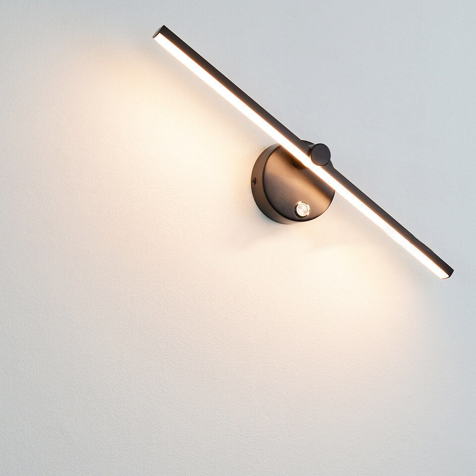 Specchio | LED Vanity Light Bar, Modern Over Mirror Wall Sconce with Switch in Black, White or Gold