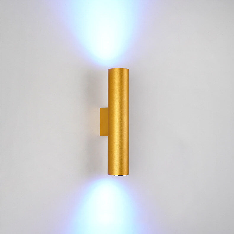 Canna | Slim Cylinder Up and Down LED Wall Sconce, Modern Aluminum Wall Light in Six Heights for Bedroom
