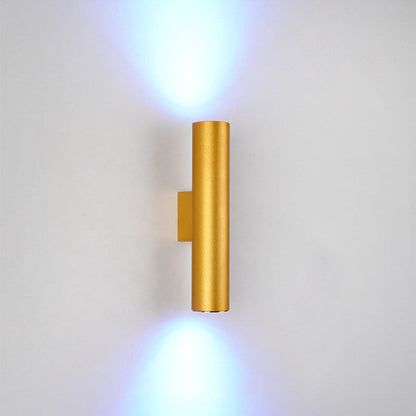 Canna | Slim Cylinder Up and Down LED Wall Sconce, Modern Aluminum Wall Light in Six Heights for Bedroom