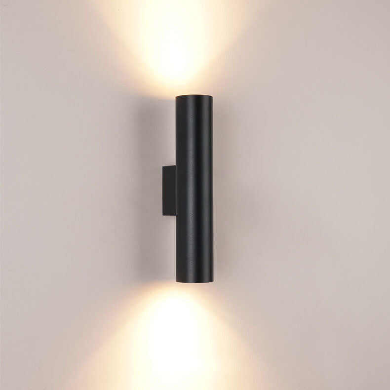 Canna | Slim Cylinder Up and Down LED Wall Sconce, Modern Aluminum Wall Light in Six Heights for Bedroom