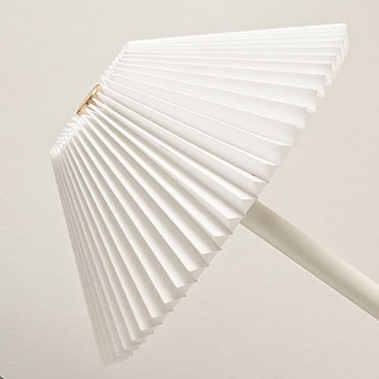 Cono | Pleated Cone Shade Table Lamp, Small Scandinavian Bedside Lamp in Eight Colors for Nightstand