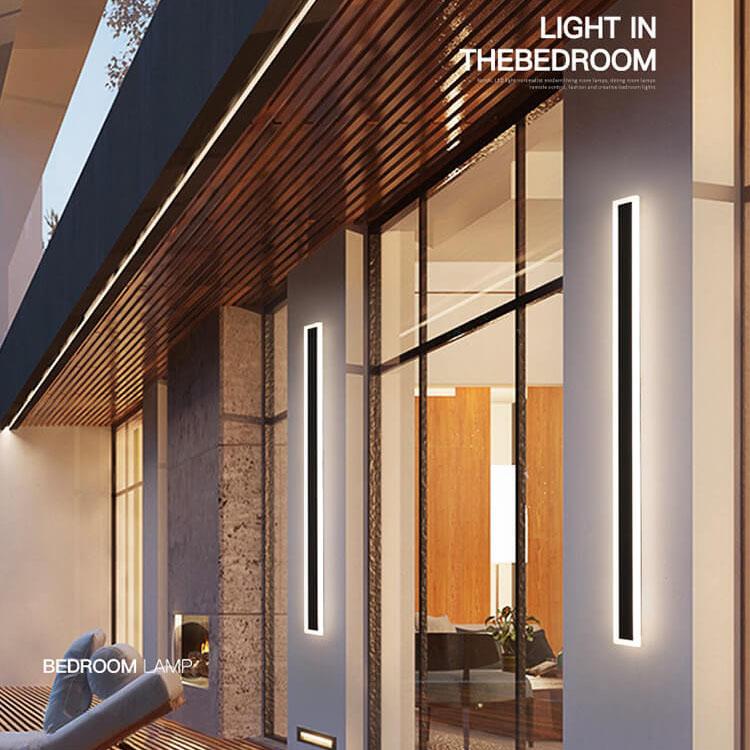 Barra | Long LED Bar Wall Light, Modern Linear Exterior Wall Sconce in Seven Lengths for Porch and Facade