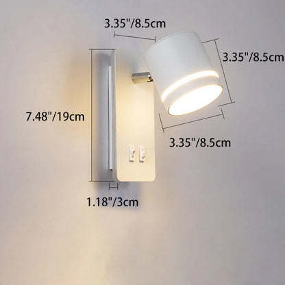 Faro | Rotating Square LED Reading Wall Sconce, Modern Spotlight Wall Light for Bedside and Living Room