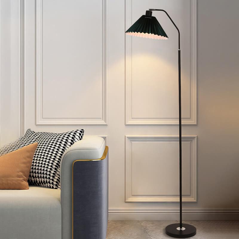 Plissa | Pleated Fabric Shade Floor Lamp, Modern Minimalist Standing Lamp for Living Room and Bedroom