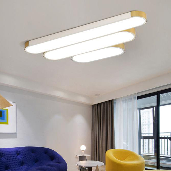 Cornice | Rectangular LED Ring Flush Mount Ceiling Light, Modern Linear Ceiling Lamp for Hallway and Kitchen