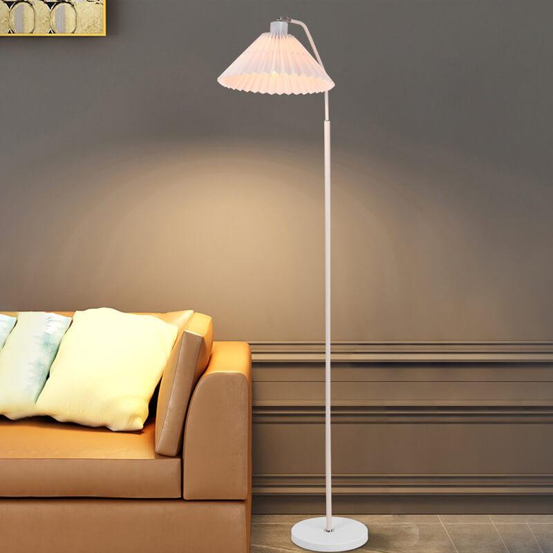 Plissa | Pleated Fabric Shade Floor Lamp, Modern Minimalist Standing Lamp for Living Room and Bedroom