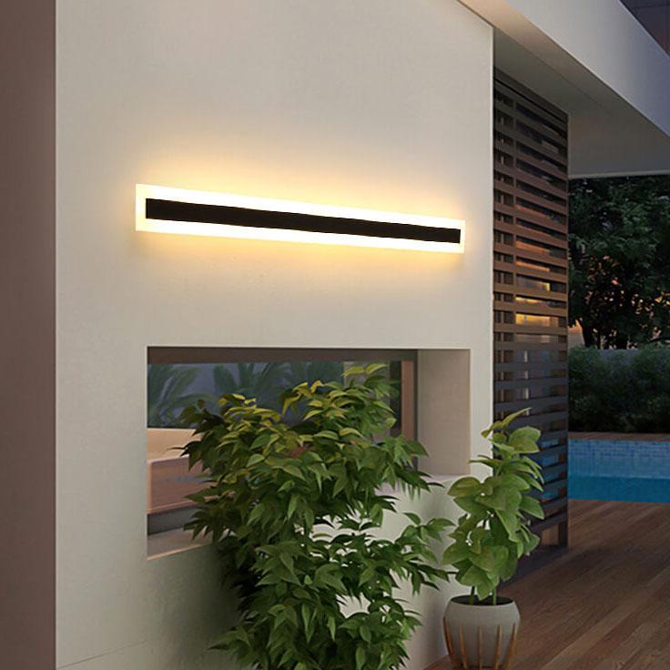 Barra | Long LED Bar Wall Light, Modern Linear Exterior Wall Sconce in Seven Lengths for Porch and Facade