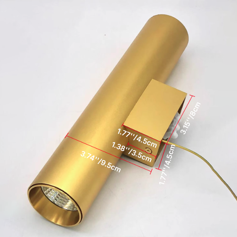 Canna | Slim Cylinder Up and Down LED Wall Sconce, Modern Aluminum Wall Light in Six Heights for Bedroom