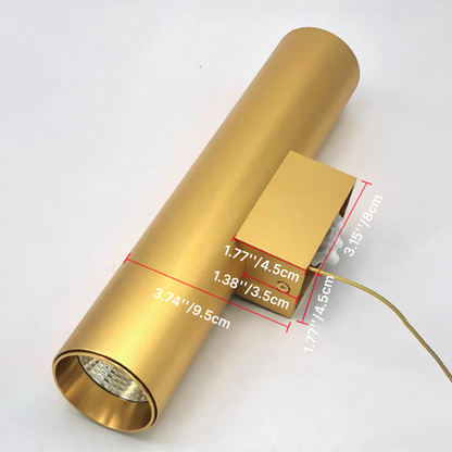 Canna | Slim Cylinder Up and Down LED Wall Sconce, Modern Aluminum Wall Light in Six Heights for Bedroom