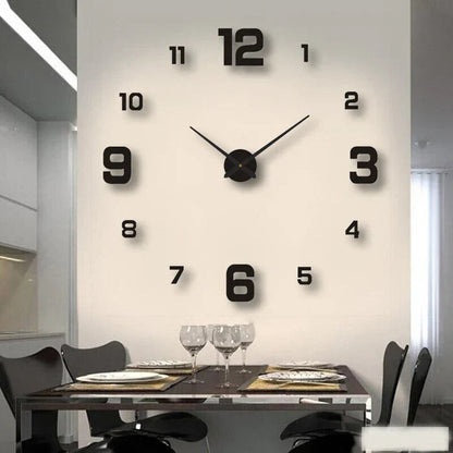 Ora | Large Silent Round Wall Clock, Oversized Modern Clock with Luminous or Roman Dial for Living Room