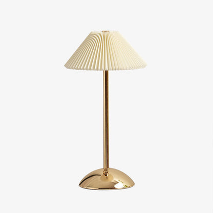 Cono | Pleated Cone Shade Table Lamp, Small Scandinavian Bedside Lamp in Eight Colors for Nightstand