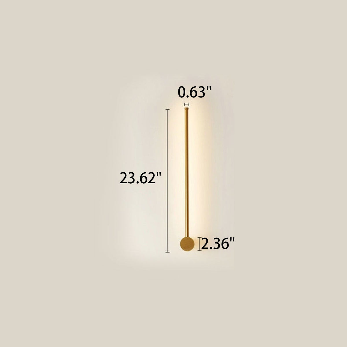 Filo | Slim Aluminum LED Wall Sconce Strip, Modern Linear Wall Light in Black or Gold for Bedroom and Hallway