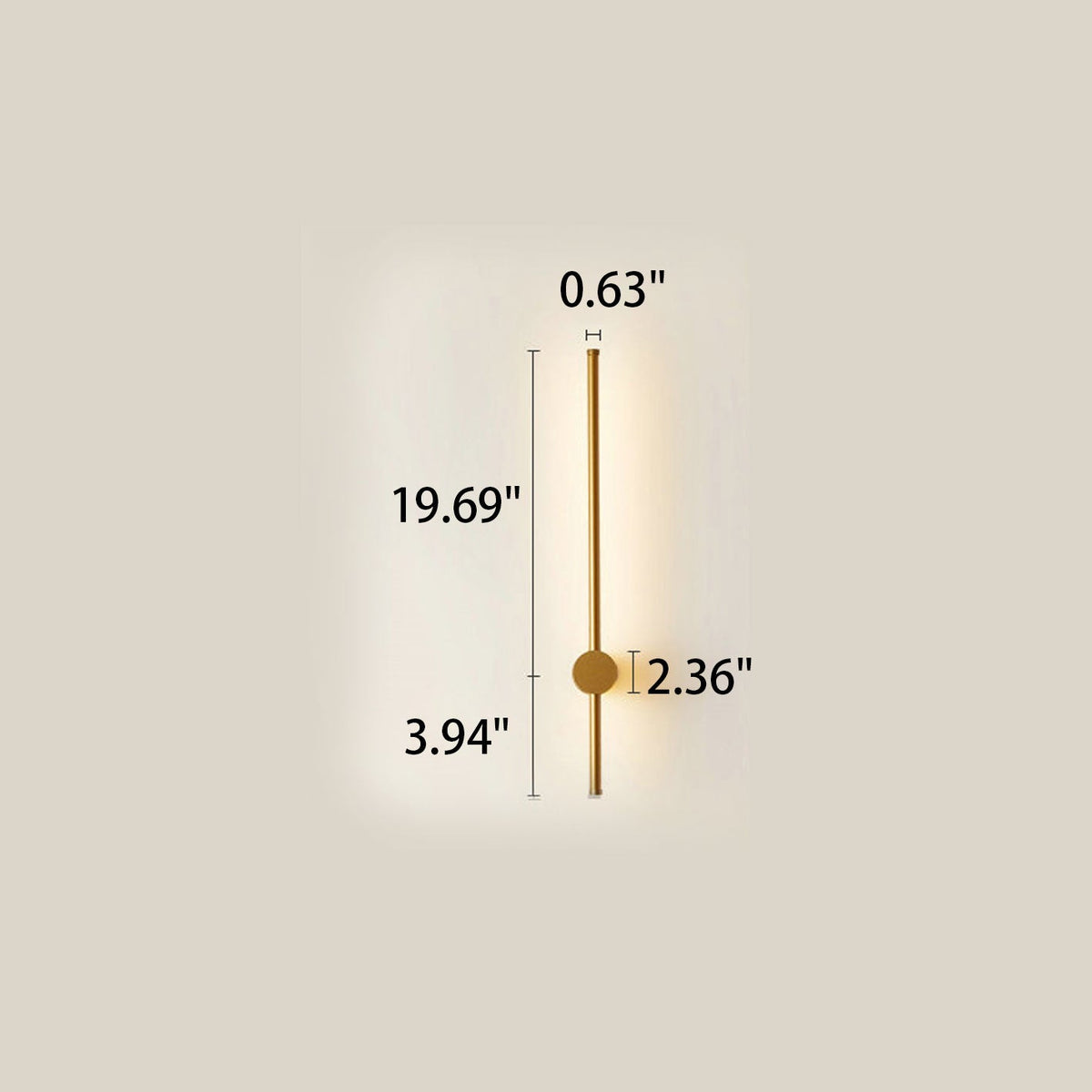 Filo | Slim Aluminum LED Wall Sconce Strip, Modern Linear Wall Light in Black or Gold for Bedroom and Hallway