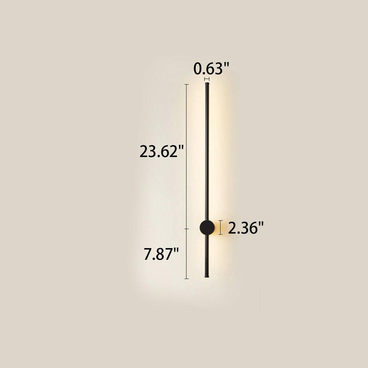 Filo | Slim Aluminum LED Wall Sconce Strip, Modern Linear Wall Light in Black or Gold for Bedroom and Hallway