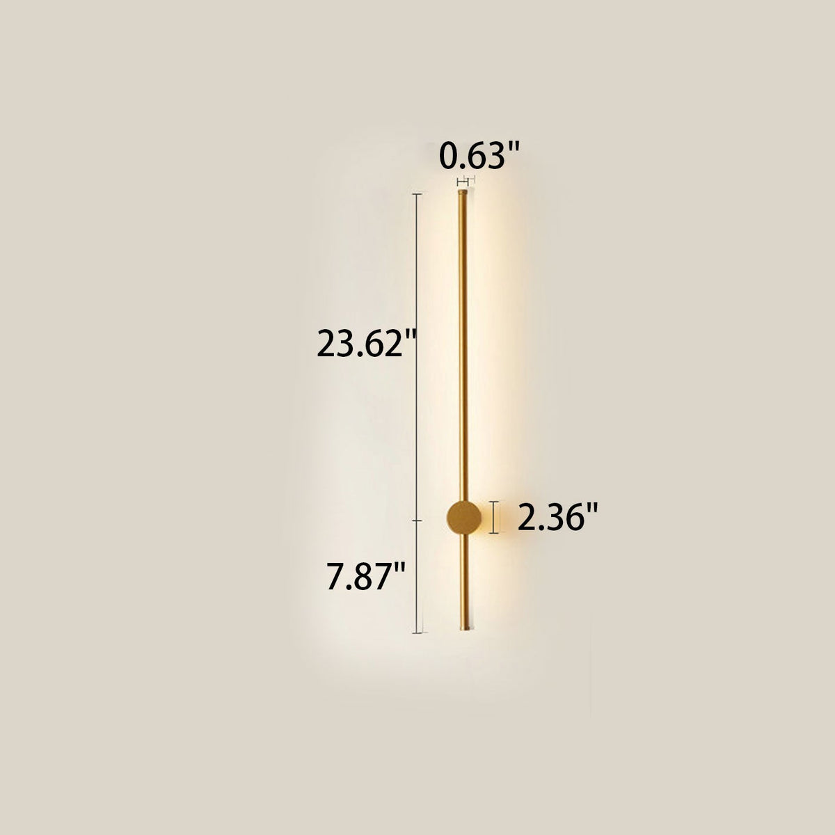 Filo | Slim Aluminum LED Wall Sconce Strip, Modern Linear Wall Light in Black or Gold for Bedroom and Hallway
