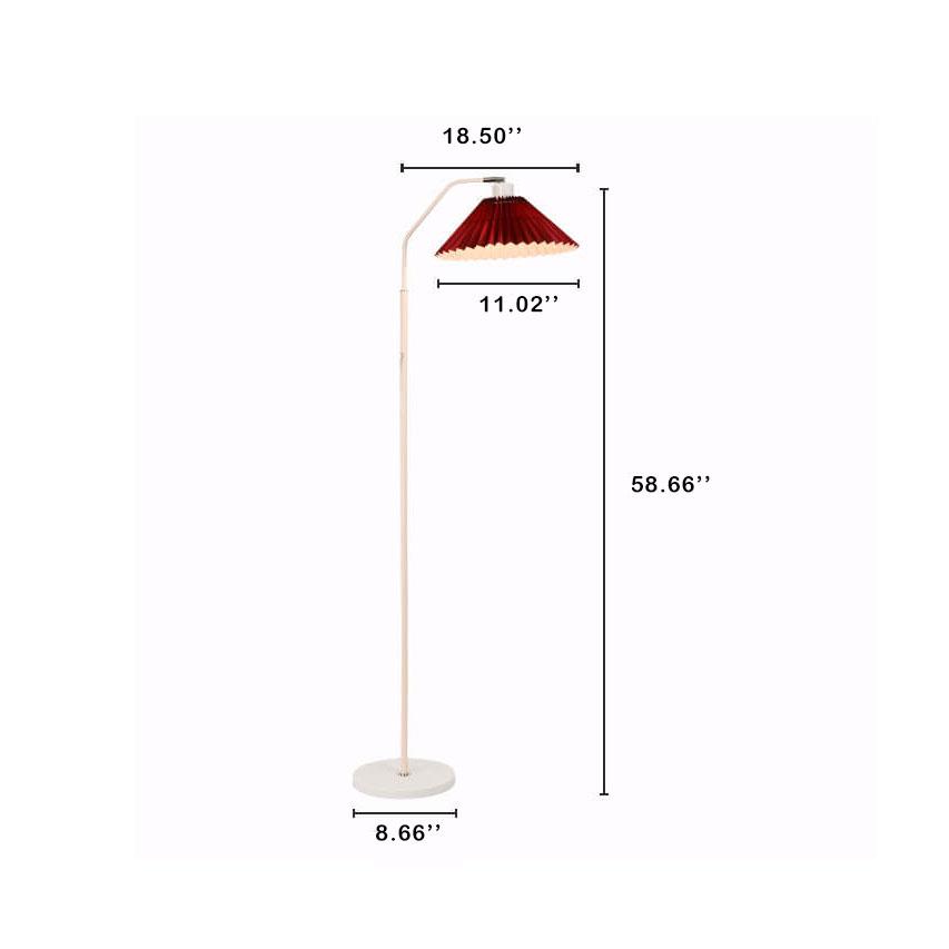 Plissa | Pleated Fabric Shade Floor Lamp, Modern Minimalist Standing Lamp for Living Room and Bedroom