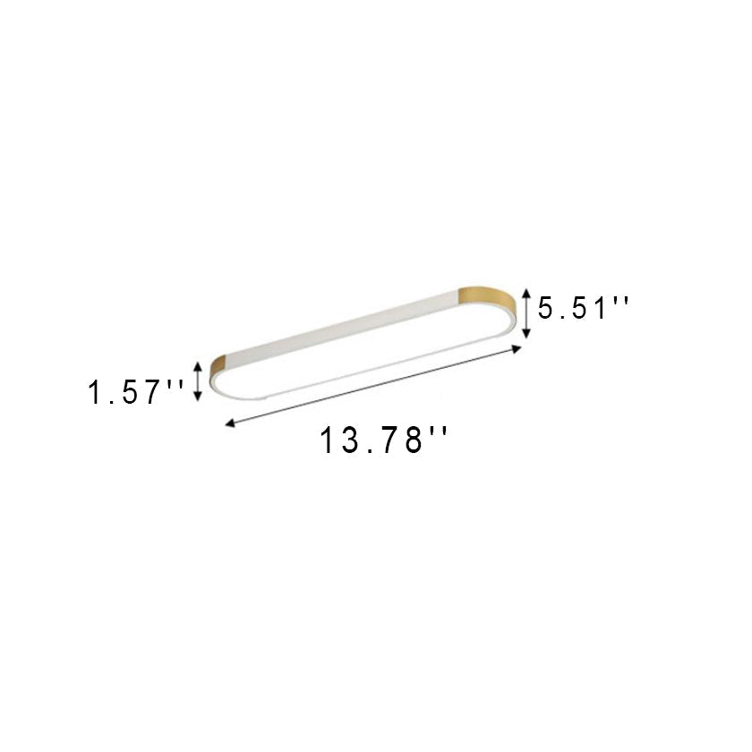 Cornice | Rectangular LED Ring Flush Mount Ceiling Light, Modern Linear Ceiling Lamp for Hallway and Kitchen