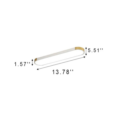 Cornice | Rectangular LED Ring Flush Mount Ceiling Light, Modern Linear Ceiling Lamp for Hallway and Kitchen