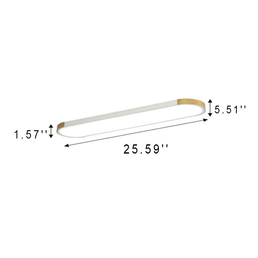 Cornice | Rectangular LED Ring Flush Mount Ceiling Light, Modern Linear Ceiling Lamp for Hallway and Kitchen