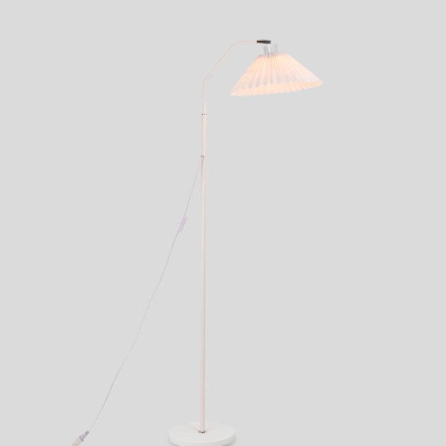 Plissa | Pleated Fabric Shade Floor Lamp, Modern Minimalist Standing Lamp for Living Room and Bedroom