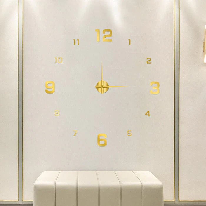 Ora | Large Silent Round Wall Clock, Oversized Modern Clock with Luminous or Roman Dial for Living Room