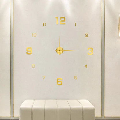 Ora | Large Silent Round Wall Clock, Oversized Modern Clock with Luminous or Roman Dial for Living Room