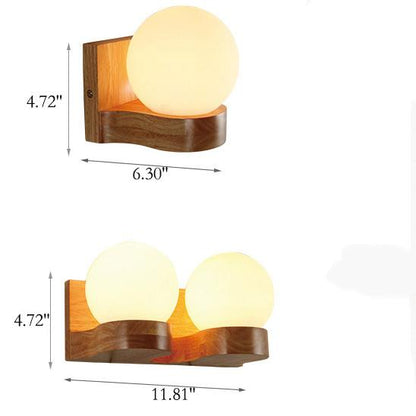 Vetro | Modern Glass Shade Wall Sconce, One or Two Light Wall Lamp for Dining Room, Hallway and Bedroom