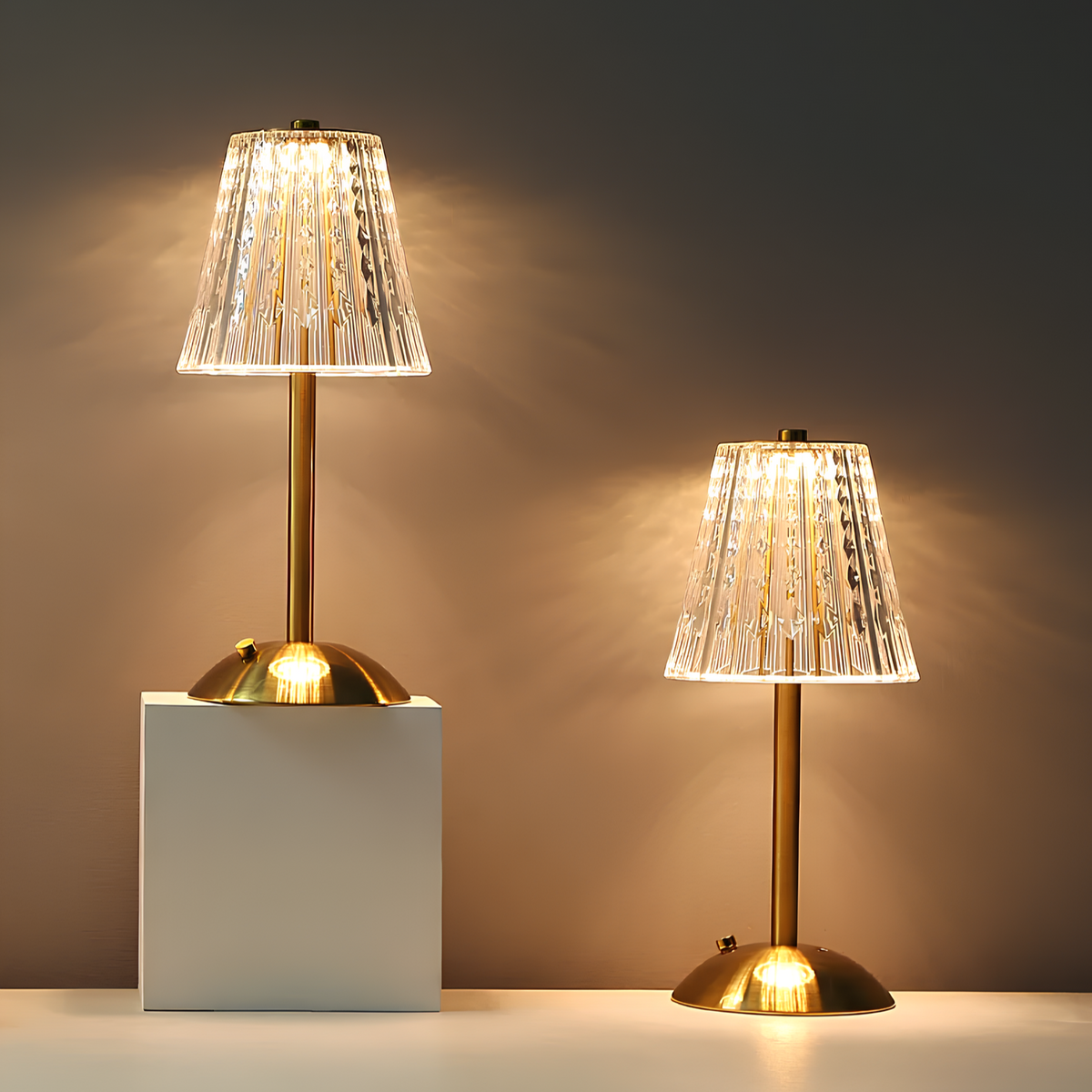 Lumetto | Cordless Rechargeable Touch Table Lamp, USB C LED Lamp in Classic or Vintage Style for Bedside