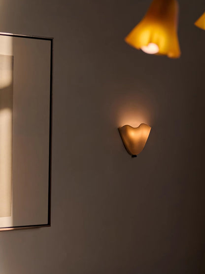 Scultura | Sculptural Wall Light, Modern Organic Art Wall Sconce in Beige, Green, Brown or Amber, Hardwired