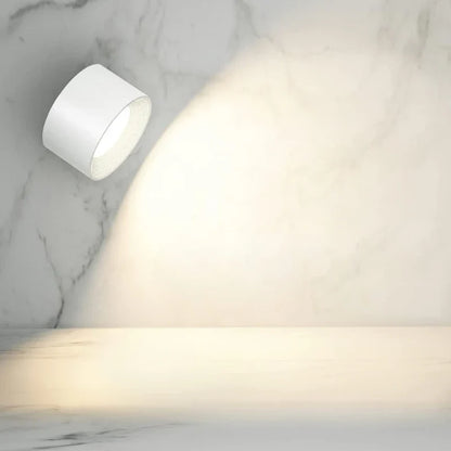 Magnete | Cordless Magnetic LED Wall Light, Rechargeable Dimmable Wall Sconce with Remote, 360 Rotating