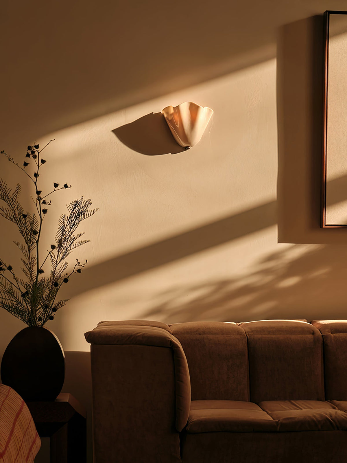 Scultura | Sculptural Wall Light, Modern Organic Art Wall Sconce in Beige, Green, Brown or Amber, Hardwired
