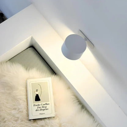 Magnete | Cordless Magnetic LED Wall Light, Rechargeable Dimmable Wall Sconce with Remote, 360 Rotating