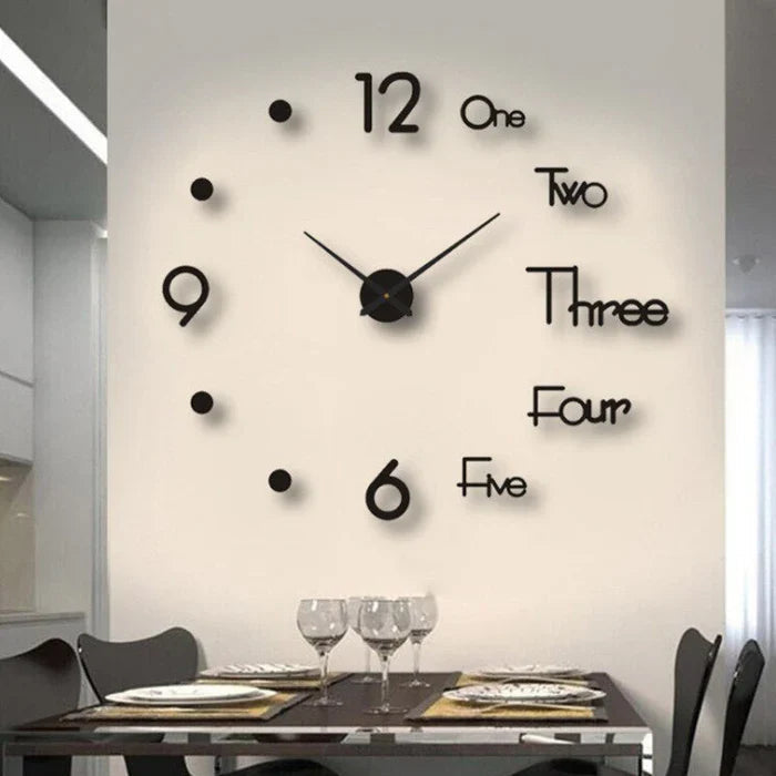 Ora | Large Silent Round Wall Clock, Oversized Modern Clock with Luminous or Roman Dial for Living Room