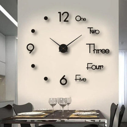 Ora | Large Silent Round Wall Clock, Oversized Modern Clock with Luminous or Roman Dial for Living Room