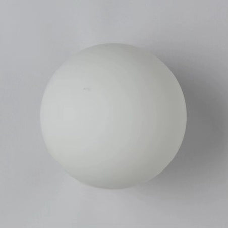 Opalo | White Opal Glass Globe Wall Sconce, Modern Minimalist Orb Wall Light for Hallway and Bedroom