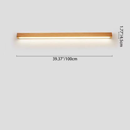 Listello | Solid Wood LED Wall Light Bar, Linear Up and Down Wall Sconce for Vanity Mirror and Hallway