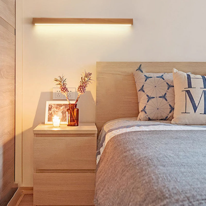 Listello | Solid Wood LED Wall Light Bar, Linear Up and Down Wall Sconce for Vanity Mirror and Hallway