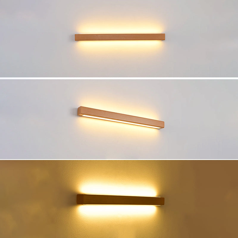 Listello | Solid Wood LED Wall Light Bar, Linear Up and Down Wall Sconce for Vanity Mirror and Hallway