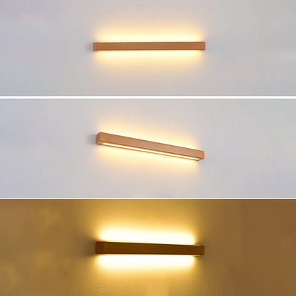 Listello | Solid Wood LED Wall Light Bar, Linear Up and Down Wall Sconce for Vanity Mirror and Hallway