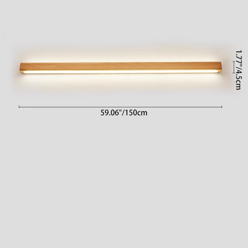 Listello | Solid Wood LED Wall Light Bar, Linear Up and Down Wall Sconce for Vanity Mirror and Hallway