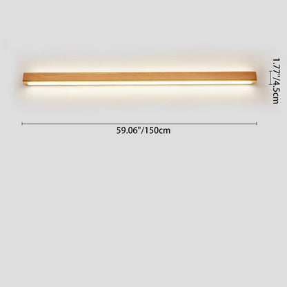 Listello | Solid Wood LED Wall Light Bar, Linear Up and Down Wall Sconce for Vanity Mirror and Hallway