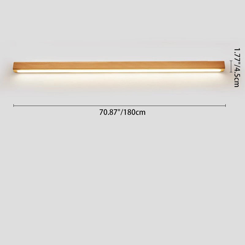 Listello | Solid Wood LED Wall Light Bar, Linear Up and Down Wall Sconce for Vanity Mirror and Hallway