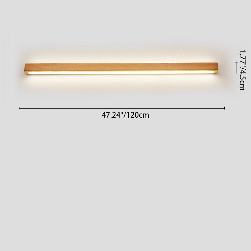 Listello | Solid Wood LED Wall Light Bar, Linear Up and Down Wall Sconce for Vanity Mirror and Hallway
