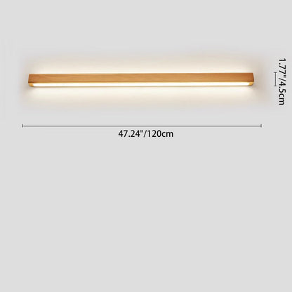 Listello | Solid Wood LED Wall Light Bar, Linear Up and Down Wall Sconce for Vanity Mirror and Hallway