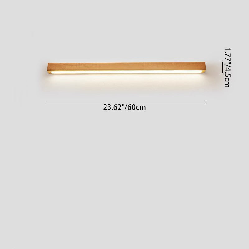 Listello | Solid Wood LED Wall Light Bar, Linear Up and Down Wall Sconce for Vanity Mirror and Hallway