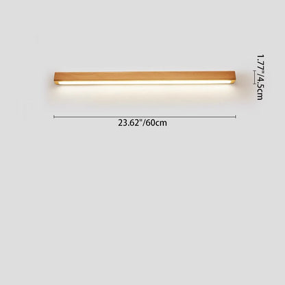 Listello | Solid Wood LED Wall Light Bar, Linear Up and Down Wall Sconce for Vanity Mirror and Hallway