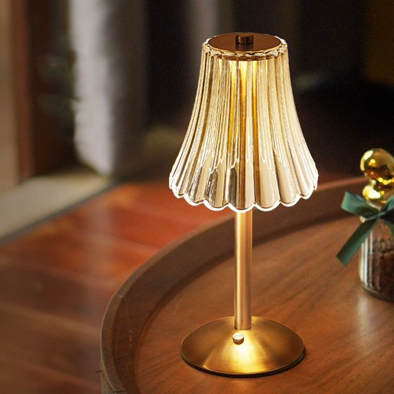 Lumetto | Cordless Rechargeable Touch Table Lamp, USB C LED Lamp in Classic or Vintage Style for Bedside