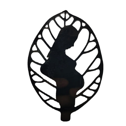 Foglia | Black Metal Leaf Sculpture, Symbolic Keepsake Gift for Mother&