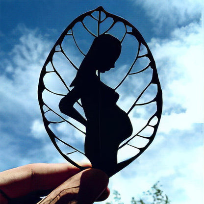 Foglia | Black Metal Leaf Sculpture, Symbolic Keepsake Gift for Mother&